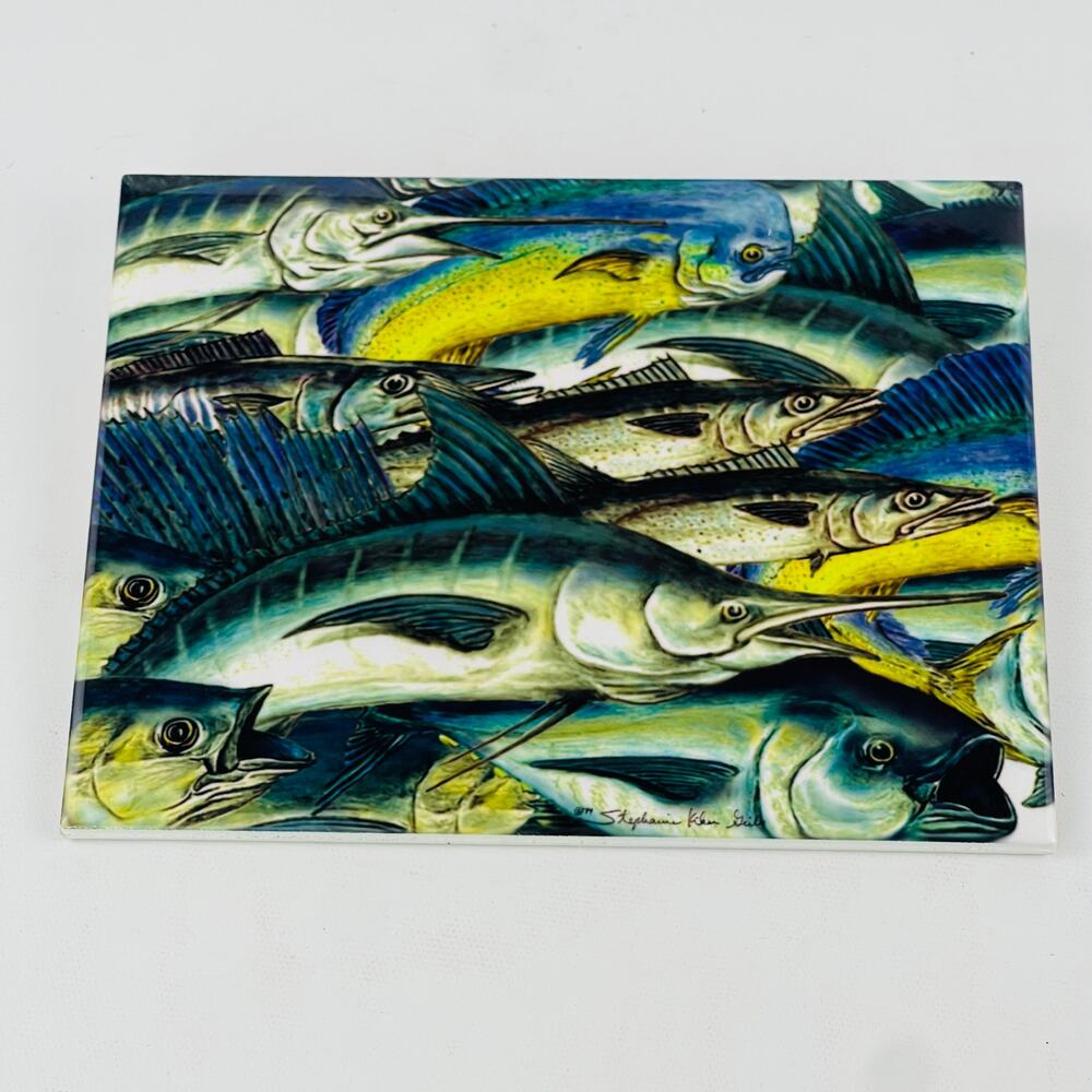 Sport Fish Ceramic Tile Wall Art, Light Keeper Inc. by Stephanie Geib, NC